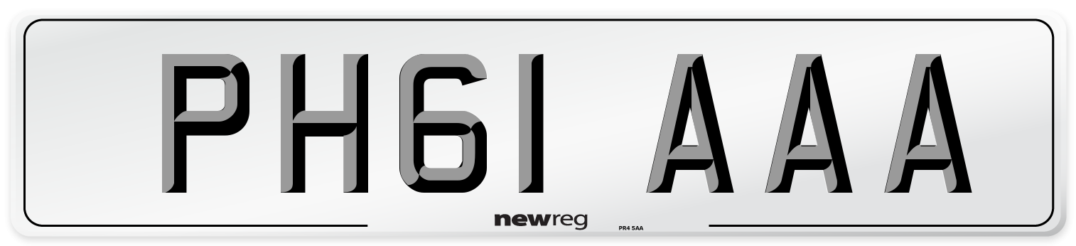 PH61 AAA Number Plate from New Reg